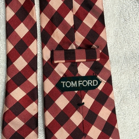 Tom Ford tie so great!! Vibrant, red plaid!! Great for the season!! - Picture 3 of 6